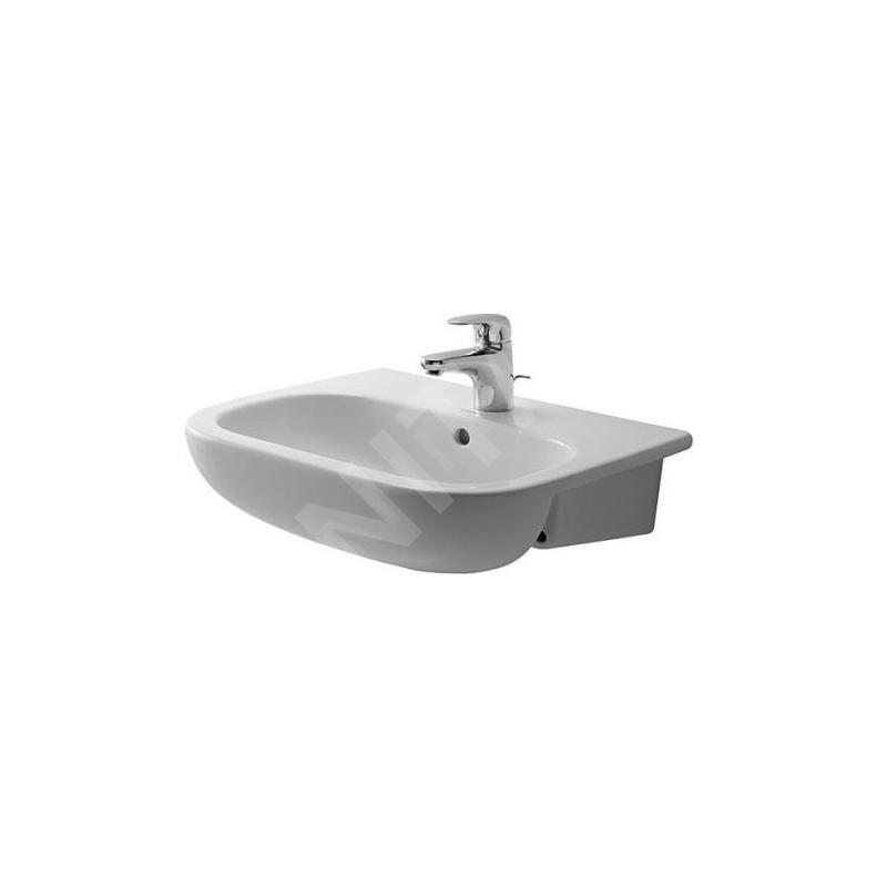 Duravit D-Code - Lavabo sem-encastré 550x440 mm, avec 1 trou, blanc alpin 0339550000