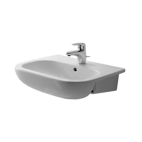 Duravit D-Code - Lavabo sem-encastré 550x440 mm, avec 1 trou, blanc alpin 0339550000