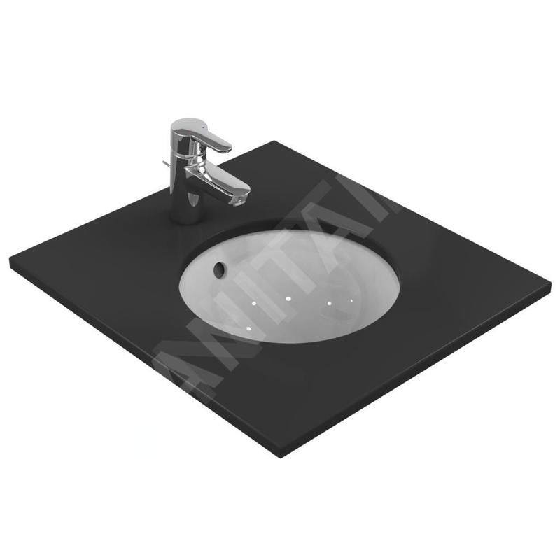 Ideal Standard Connect - Vasque sous plan, diamètre 380 mm, avec trop-plein, Ideal Plus, blanc E5052MA Ideal Standard Connect - Vasque sous plan, diamètre 380 mm, avec trop-plein, Ideal Plus, blanc E5052MA
