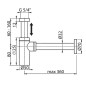 Ravak Garnitures de vidage - Siphon design, noir mat X01800 Ravak Garnitures de vidage - Siphon design, noir mat X01800