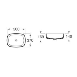 Roca Inspira - Vasque 500x370 mm, blanc A327500000