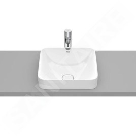Roca Inspira - Meuble-lavabo 370x370 mm, avec trop-plein, trou pour robinetterie, blanc A32753R000