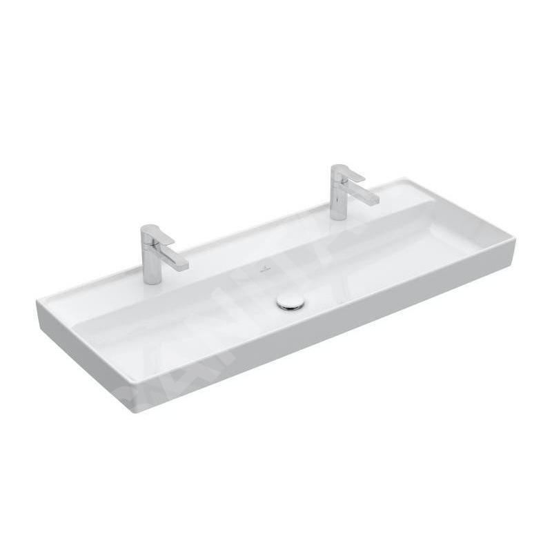 Villeroy & Boch Collaro - Meuble lavabo 1200x470 mm, sans trop-plein, 2 trous de robinetterie, CeramicPlus, Stone White 4A33C1RW Villeroy & Boch Collaro - Meuble lavabo 1200x470 mm, sans trop-plein, 2 trous de robinetterie, CeramicPlus, Stone White 4A33C1RW