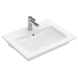 Villeroy & Boch Venticello - Lavabo 650x500 mm, avec trop-plein, trou de robinetterie, blanc alpin 41246501