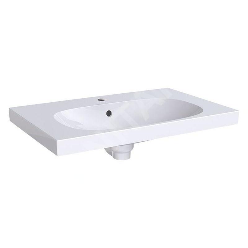 Geberit Acanto - Lavabo 750x482 mm, avec 1 trou, avec trop-plein, avec KeraTect, blanc 500.622.01.8 Geberit Acanto - Lavabo 750x482 mm, avec 1 trou, avec trop-plein, avec KeraTect, blanc 500.622.01.8