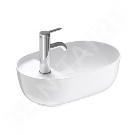 Duravit Luv - Lave-mains 420x270 mm, avec un trou variable, DuraCeram, avec WonderGliss, blanc alpin 03814200001