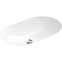 Villeroy & Boch O.novo - Vasque sans trou à installer par le bas, avec trop-plein, 530 mm x 320 mm, blanc- vasque 41625001