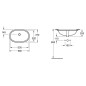 Villeroy & Boch O.novo - Vasque sans trou à installer par le bas, avec trop-plein, 530 mm x 320 mm, blanc- vasque 41625001 Villeroy & Boch O.novo - Vasque sans trou à installer par le bas, avec trop-plein, 530 mm x 320 mm, blanc- vasque 41625001