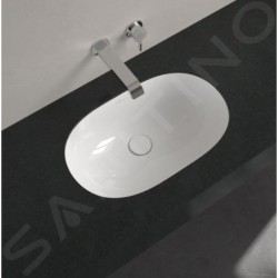 Villeroy & Boch O.novo - Vasque sans trou à installer par le bas, avec trop-plein, 530 mm x 320 mm, blanc- vasque 41625001