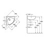 Villeroy & Boch O.novo - Lave-mains Compact 415x415 mm, avec trop-plein, un trou pour robinetterie, blanc alpin 73274001