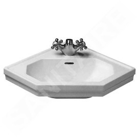 Duravit 1930 - Lave-mains d’angle, avec trop-plein, 595 x 450 mm, blanc 0793420000