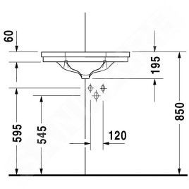 Duravit 1930 - Lave-mains d’angle, avec trop-plein, 595 x 450 mm, blanc 0793420000