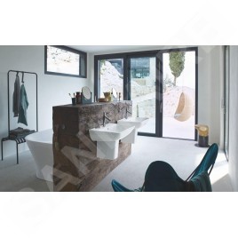 Duravit ME by Starck - Lavabo 600x460 mm, avec 1 trou, avec WonderGliss, blanc alpin 23356000001