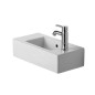 Duravit Vero - Lave-mains 500x250 mm, un trou pour robinetterie à droite, avec WonderGliss, blanc alpin 07035000081