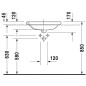 Duravit DuraStyle - Meuble-lavabo 560x455 mm, avec un trou pour robinetterie, blanc 0374560000