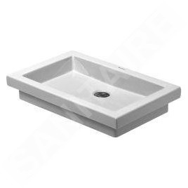 Duravit 2nd floor - Lavabo sans trou et sans trop-plein, 580mm x 415mm, blanc 0317580000