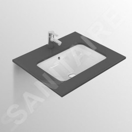 Ideal Standard Connect - Lavabo pour installation sous plaque, 420x350 mm, avec déversoir, blanc E505601