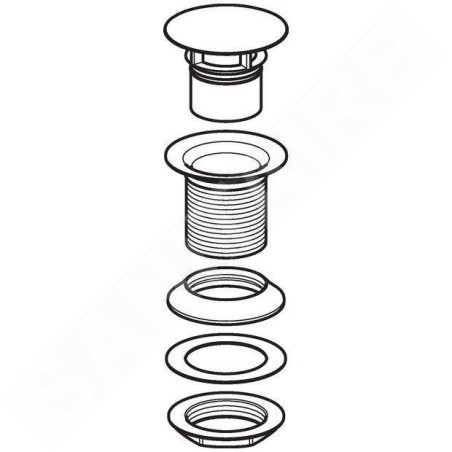Geberit Accessoires - Bonde à écoulement libre, chrome 152.050.21.1