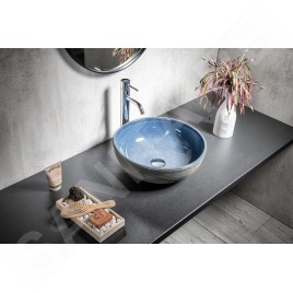Sapho Priori - Lavabo 410x150 mm, bleu/gris PI020