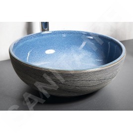 Sapho Priori - Lavabo 410x150 mm, bleu/gris PI020
