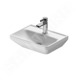 Duravit D-Neo - Lavabo 450x340 mm, 1 trou pour robinetterie, blanc 0738450041