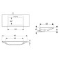 Geberit ONE - Lavabo 900x400x130 mm, sans trop-plein, sans trou pour robinetterie, sortie horizontale, KeraTect, blanc Geberit ONE - Lavabo 900x400x130 mm, sans trop-plein, sans trou pour robinetterie, sortie horizontale, KeraTect, blanc