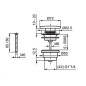 Ideal Standard Accessoires - Bonde de lavabo, Click Clack, blanc E265301