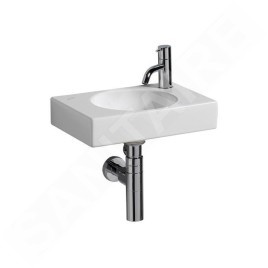 Geberit Preciosa II - Lave-mains 400x280x100 mm, trou pour robinetterie à droite, sans trop-plein, blanc 273240000