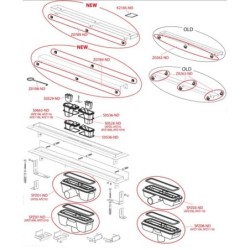 Alcadrain Douchegoten - Bac à douche Professional 300 mm, avec rebord pour grille complète, acier inoxydable APZ6-300