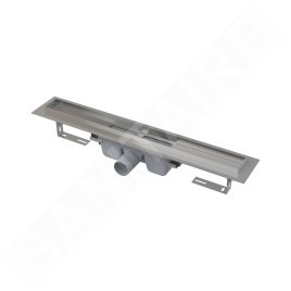 Alcadrain Douchegoten - Bac à douche Professional 550 mm, avec rebord pour grille complète, acier inoxydable APZ6-550