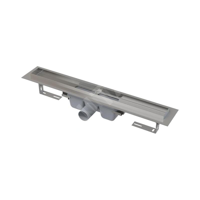 Alcadrain Douchegoten - Bac à douche Professional 550 mm, avec rebord pour grille complète, acier inoxydable APZ6-550