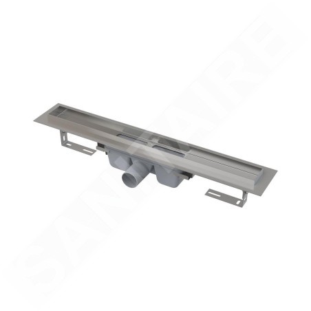 Alcadrain Douchegoten - Bac à douche Professional 550 mm, avec rebord pour grille complète, acier inoxydable APZ6-550