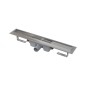 Alcadrain Douchegoten - Bac à douche Professional 550 mm, avec rebord pour grille complète, acier inoxydable APZ6-550