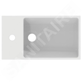 Ideal Standard Extra - Lave-main 450x250 mm, avec trop-plein, trou pour robinet à gauche, blanc T373301