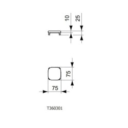 Ideal Standard Strada II - Cache céramique de l’évacuation, blanc T360301