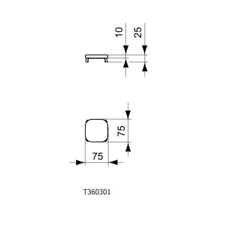 Ideal Standard Strada II - Cache céramique de l’évacuation, blanc T360301