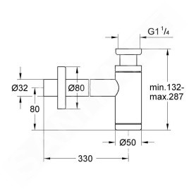 Grohe Siphons - Siphon design, nickel brossé 28912EN0