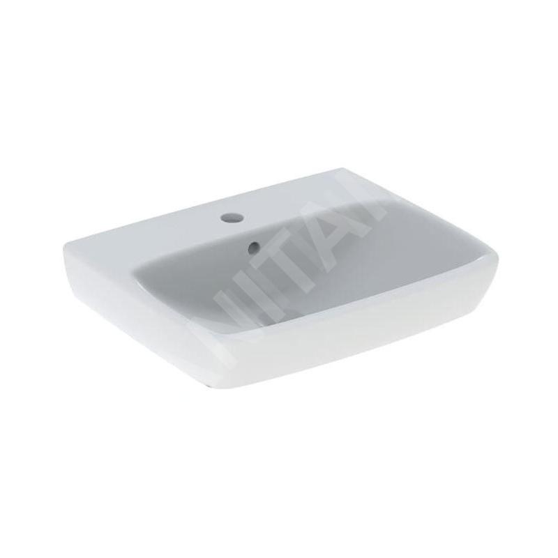 Geberit Selnova Square - Lavabo 550x440 mm, avec un trou de robinetterie, avec trop-plein, blanc 500.290.01.7 Geberit Selnova Square - Lavabo 550x440 mm, avec un trou de robinetterie, avec trop-plein, blanc 500.290.01.7