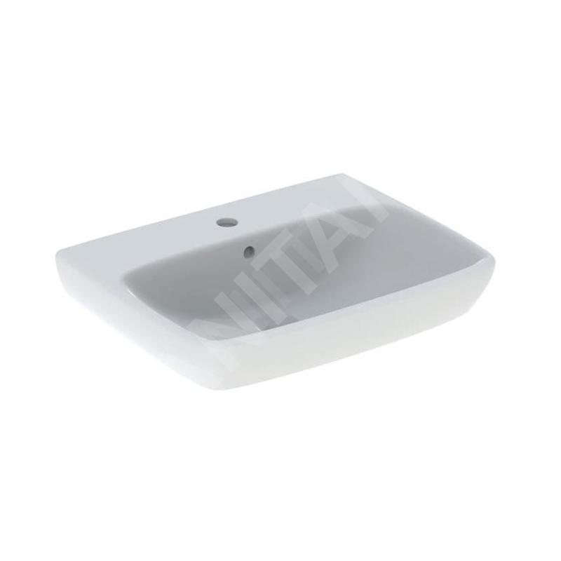 Geberit Selnova Square - Lavabo 600x460 mm, avec un trou de robinetterie, avec trop-plein, blanc 500.300.01.7 Geberit Selnova Square - Lavabo 600x460 mm, avec un trou de robinetterie, avec trop-plein, blanc 500.300.01.7
