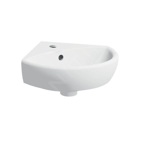 Geberit Selnova - Lave-main d’angle 414x412 mm avec un trou pour mitigeur, blanc 500.326.01.5