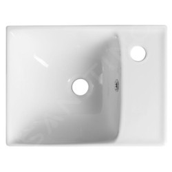 Sapho Nuali - Lave-mains, 40x30 cm, avec trop-plein, trou pour robinetterie , blanc TU0128