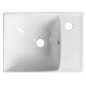 Sapho Nuali - Lave-mains, 40x30 cm, avec trop-plein, trou pour robinetterie , blanc TU0128