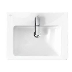 Villeroy & Boch Subway 2.0 - Lavabo 650x470 mm, avec trop-plein, trou de robinetterie, CeramicPlus, blanc alpin 7113KGR1