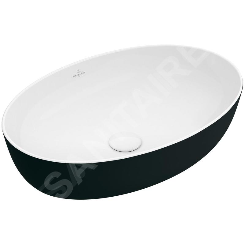 Villeroy & Boch Artis - Vasque à poser, 610x410 mm, sans trop-plein, Coal Black 419861BCT8