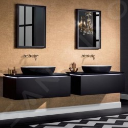 Villeroy & Boch Artis - Vasque à poser, 610x410 mm, sans trop-plein, Coal Black 419861BCT8