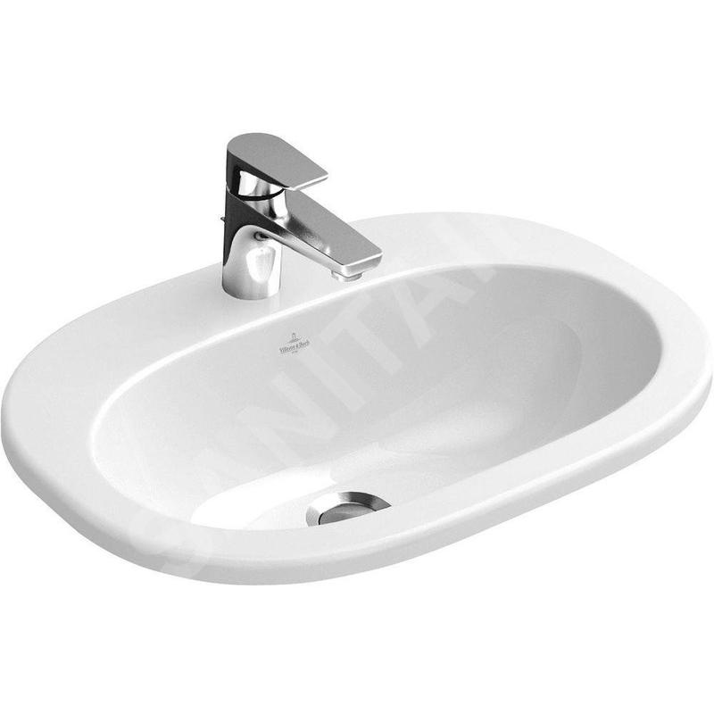 Villeroy & Boch O.novo - Vasque encastrée 560x405 mm, sans trop-plein, avec trou de robinetterie, blanc alpin 41615701 Villeroy & Boch O.novo - Vasque encastrée 560x405 mm, sans trop-plein, avec trou de robinetterie, blanc alpin 41615701