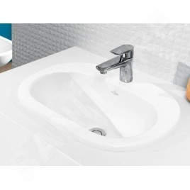 Villeroy & Boch O.novo - Vasque encastrée 560x405 mm, sans trop-plein, avec trou de robinetterie, blanc alpin 41615701