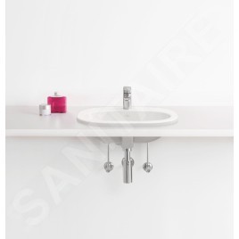 Villeroy & Boch O.novo - Vasque encastrée 560x405 mm, sans trop-plein, avec trou de robinetterie, blanc alpin 41615701
