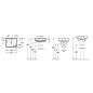 Villeroy & Boch O.novo - Lave-mains 450x370 mm, avec trop-plein, avec trou de robinetterie, blanc alpin 43444501