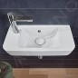 Villeroy & Boch O.novo - Lave-mains Compact 500x250 mm, avec trop-plein, avec 1 trou de robinetterie à gauche, CeramicPlus,